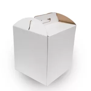 Karton na tort wysoki w kolorze białym 20x20x25 cm