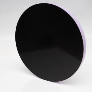 Podkład okrągły styrodur liliowy z czarną podkładką do żywności