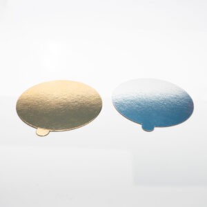 Monoporcja tekturowa dwustronna złoty srebrny śr. 10cm 20szt.