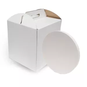 Podkład 24 cm w kolorze biały/biały + karton 24x24x31