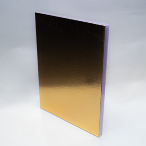 Podkład kanciasty styrodur liliowy ze złotą podkładką do żywności