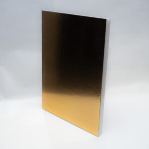 Podkład kanciasty styrodur biały ze złotą podkładką do żywności